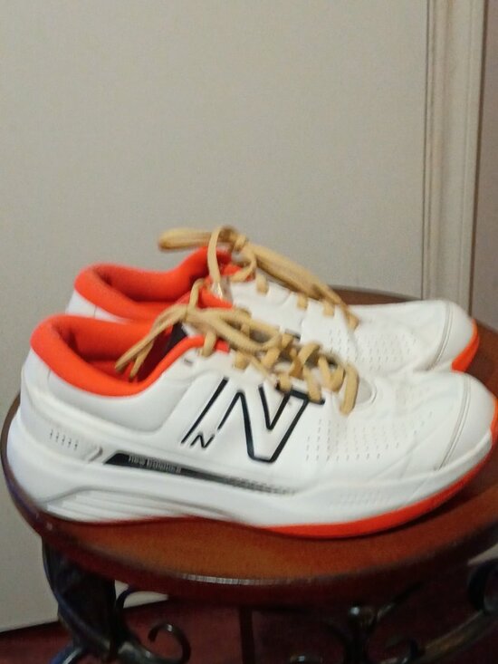 New Balance Shoes - New Balance Women`s Tennis Shoes 696 V5 Women Size 9.5 Sea Salt Neon Dragonfly